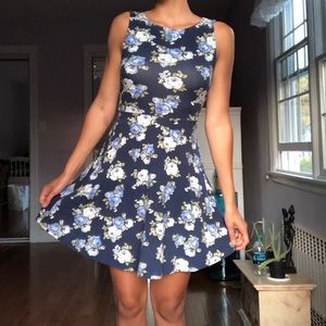 Blue floral dress